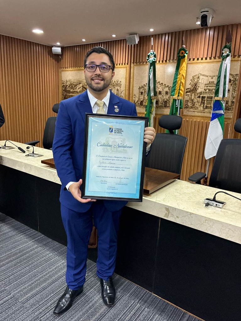 Dr. Gustavo Moreira com o Título de Cidadão Natalense
